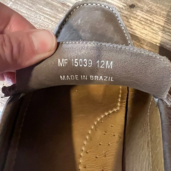 Mens Mercanti Fiorentini 15039 Gray Leather Slip On Casual Shoes Loafers Size 12 - Picture 6 of 6